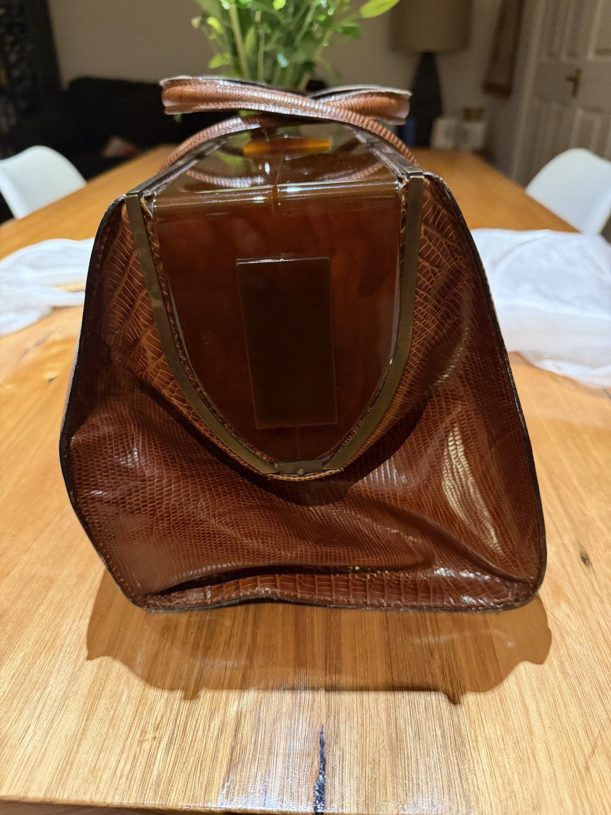 Jean Paul Gaultier Vintage Reptile Effect Leather Travel Doctor Bag Italy 1990s