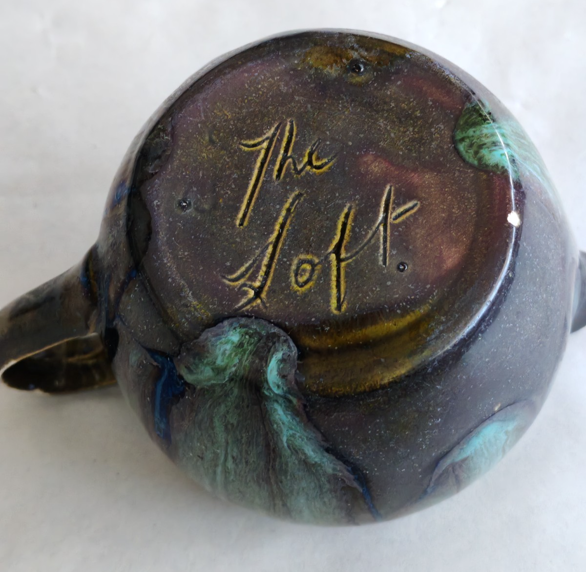 Vintage Studio Pottery Creamer & Utensil Jar Set – Hand Thrown – Signed