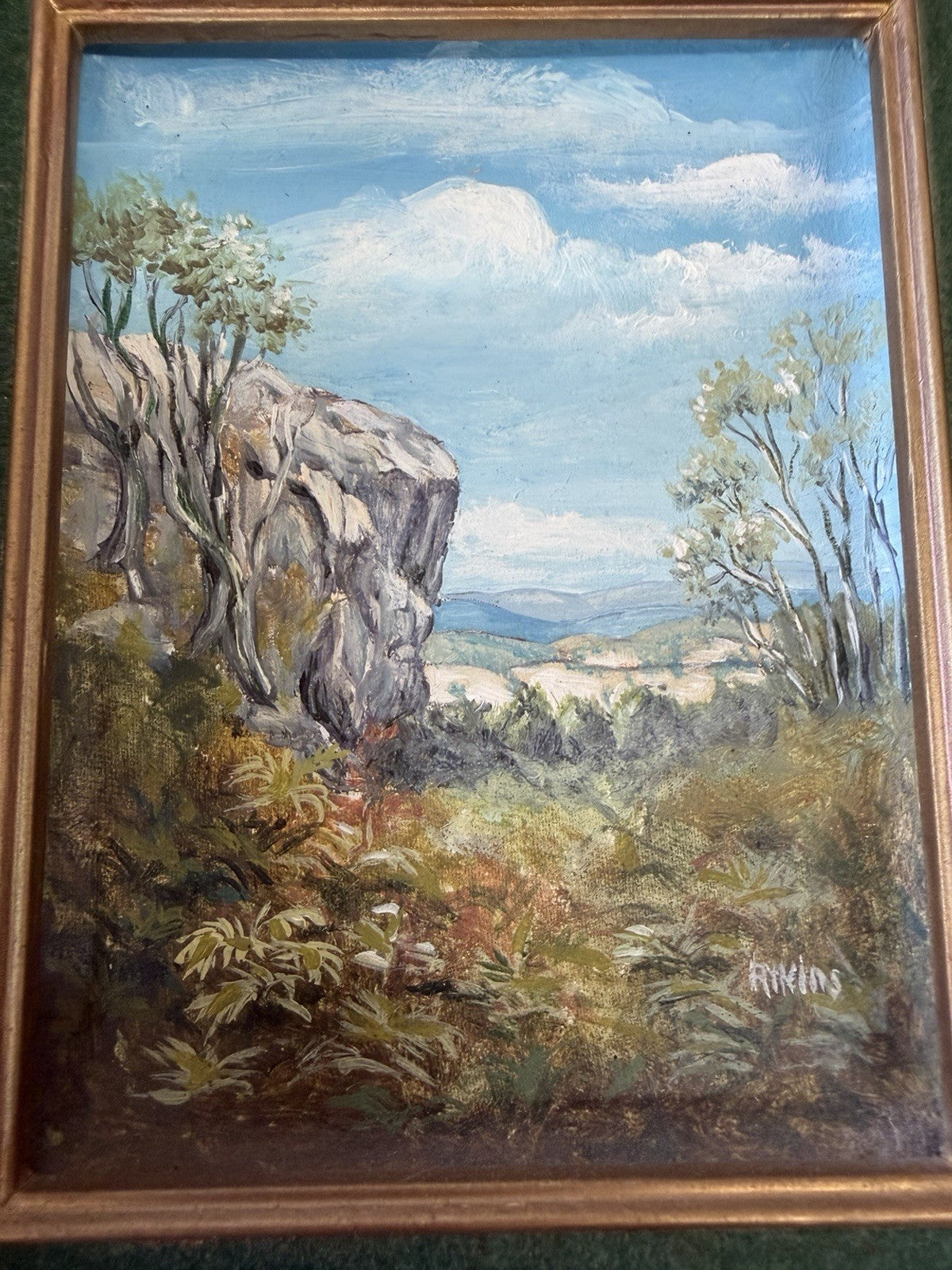 Atkins Set 4 Vintage Australian Oil Paintings Melbourne Tasmania Victoria