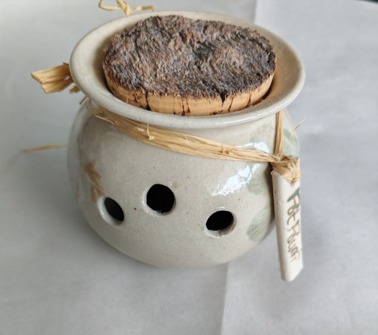 Vintage Studio Pottery Pot Pourri w Cork Lid