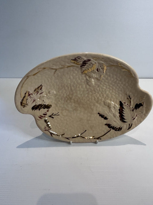 Wade Gold Blush Handpainted Oval Dish Approx 25cm Vintage Art Pottery