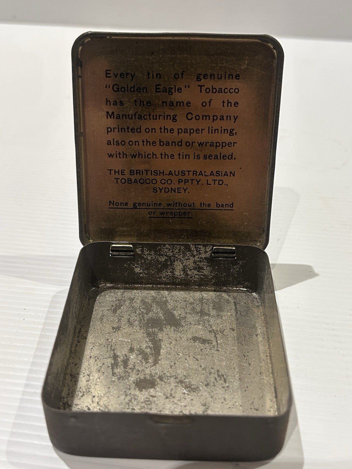 Vintage Golden Eagle Tobacco Tin – British Australasian Co. Sydney