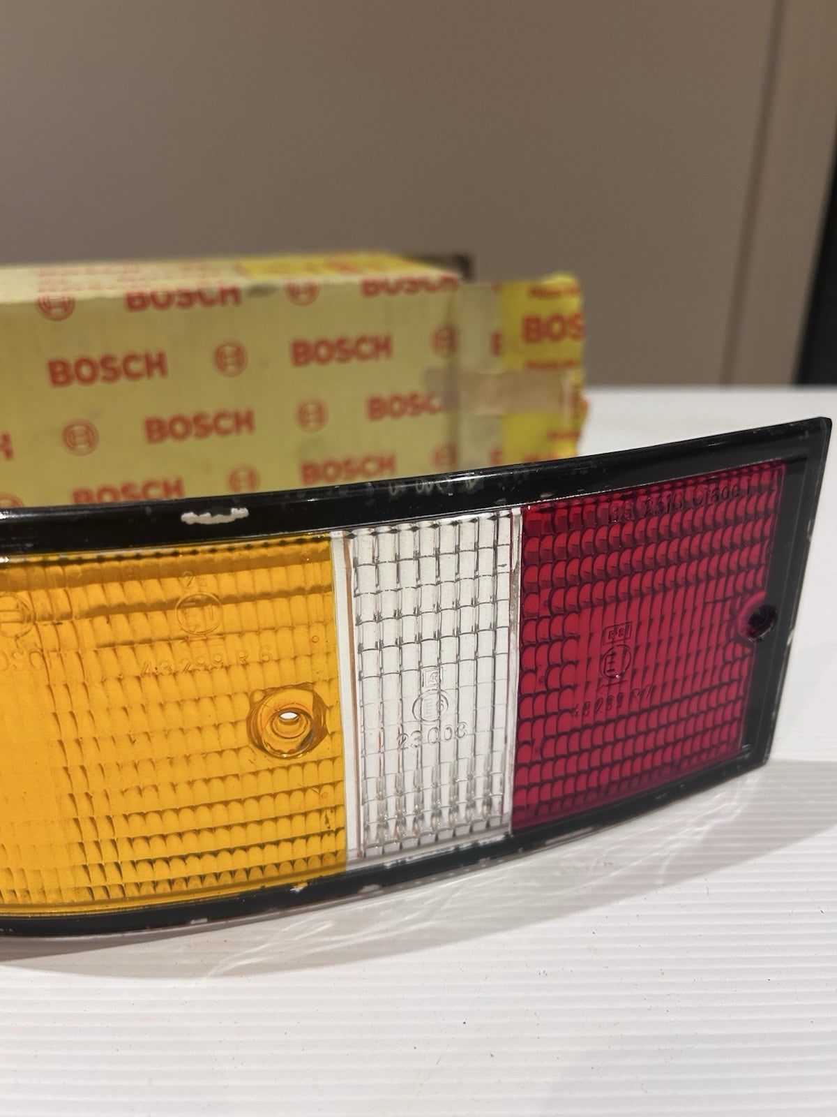 Pair Bosch Porsche 911 Rear Tail Light Lenses 1964–73 | OEM | 911.631.924.03