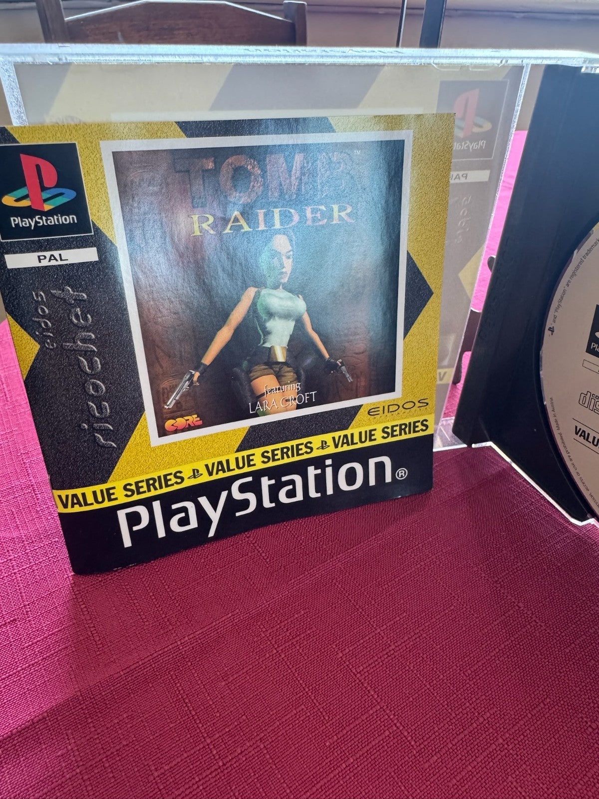 Tomb Raider PlayStation PS1 PAL – Value Series – Complete w Manual | 1996