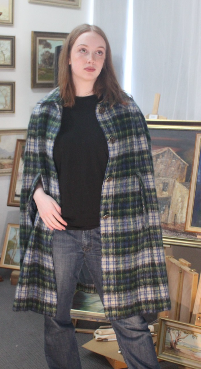Vintage Scottish Mohair Tartan Cape Coat – Ann Hanlin Rannoch Designs