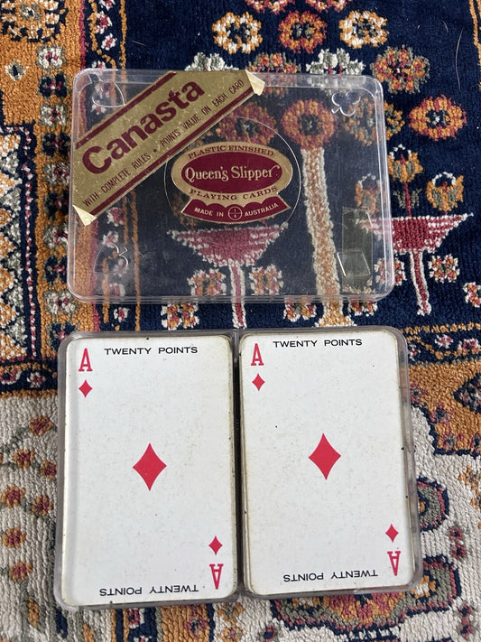 Vintage Queen’s Slipper Canasta Playing Cards Set Matador Bullfight Design