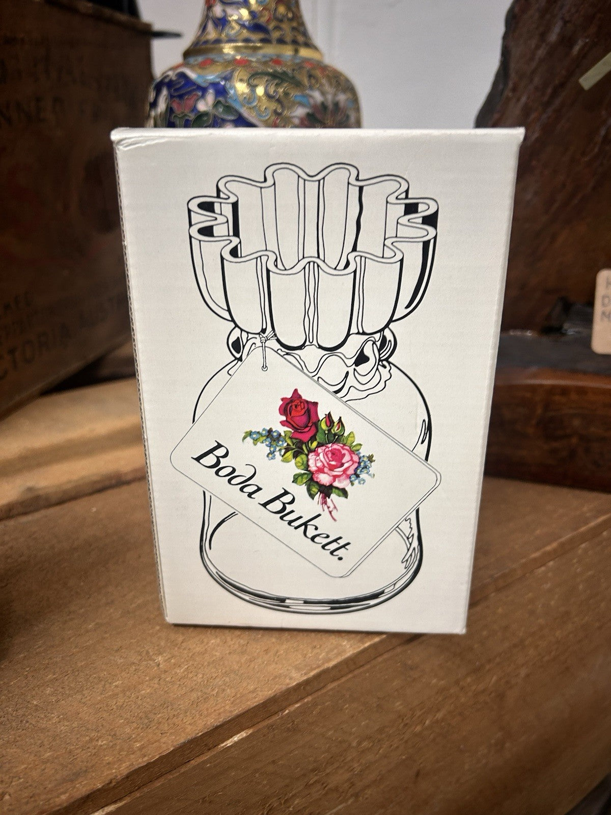 Boda Bukett Glass Vase Rolf Sinnemark Boxed Scandinavian Swedish Vintage