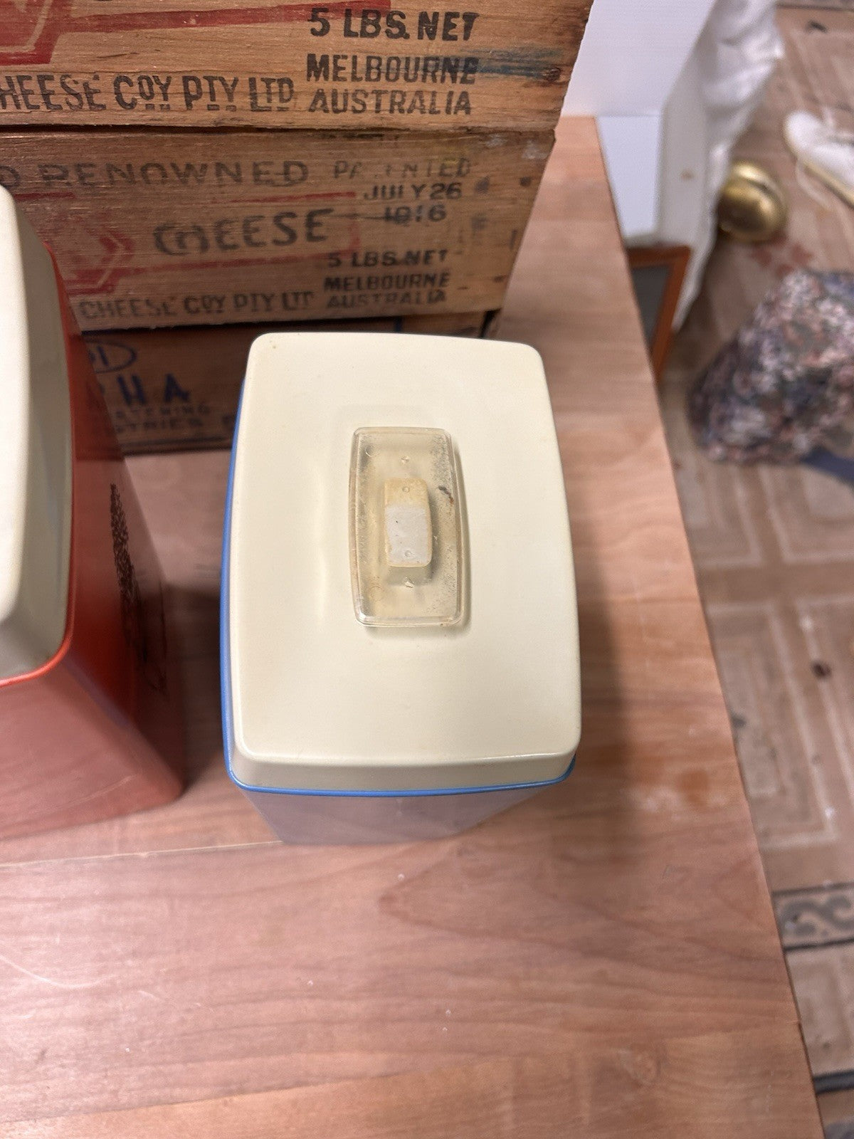 Nylex Retro 1960s Flour & Rice Canisters Set Made in Australia Kitchen