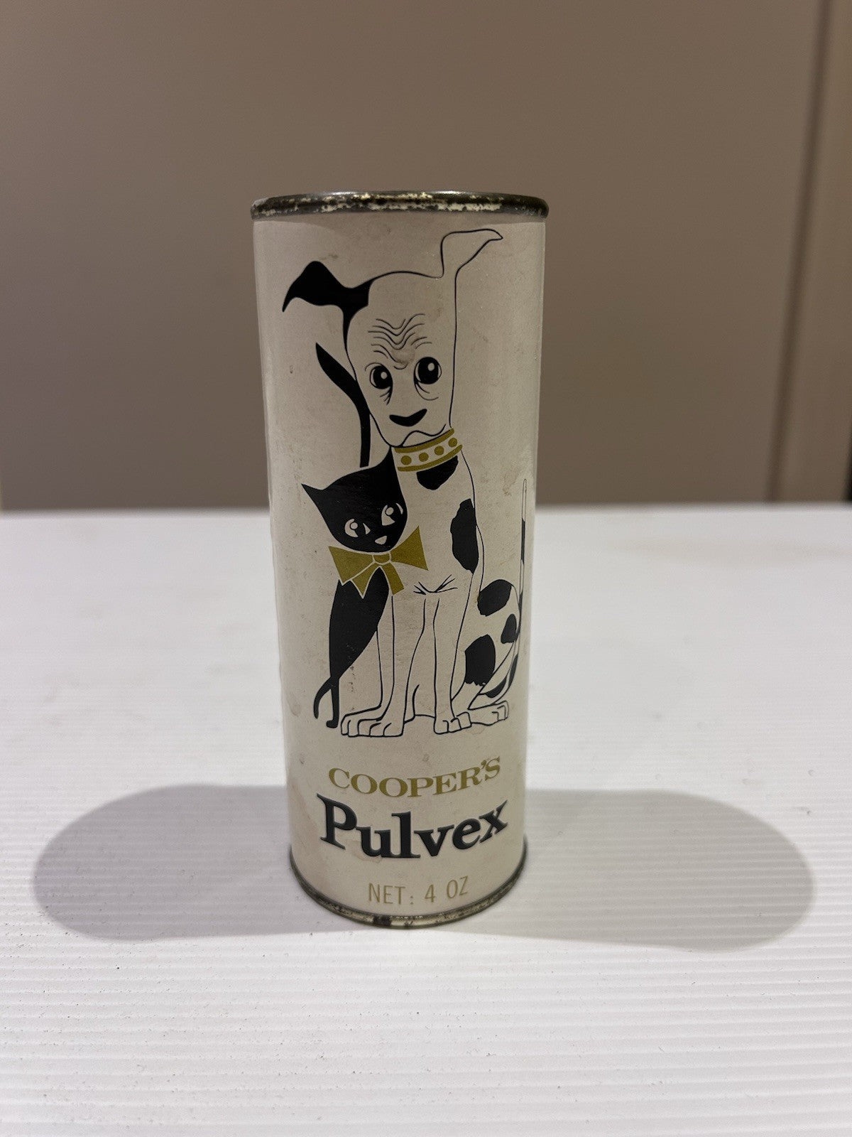 Vintage Cooper’s Pulvex Flea Tick Powder Tin Dog Cat Graphics 4oz Australia