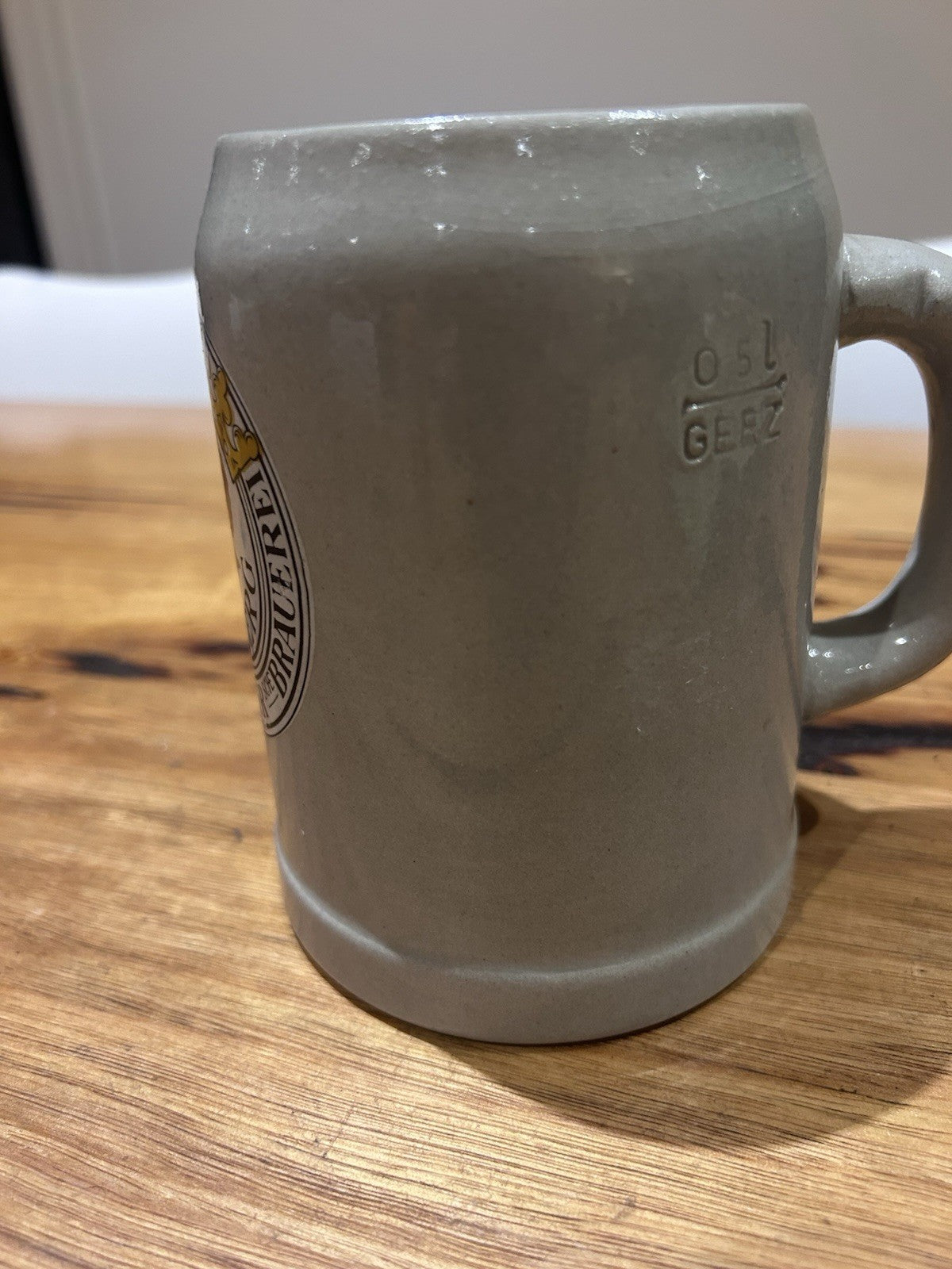 Vintage GERZ 0.5L Beer Stein Nürnberg Tucher Brewery Germany West