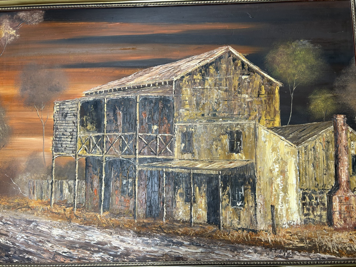 Paul Williams Finn’s Upper Yarra Hotel 1972 Oil on Board 115 × 85 cm Framed