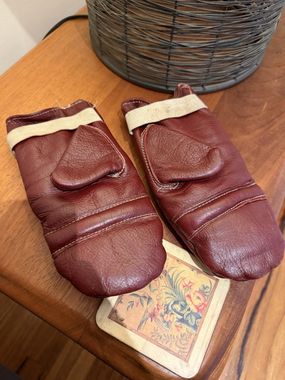 Vintage 1950s 60s VIP Sports Boxing Gloves Made in Australia Leather