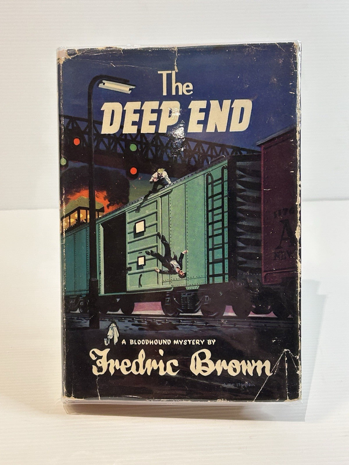 The Deep End Fredric Brown 1st UK Ed 1953 Boardman Bloodhound No 62 HC DJ RARE