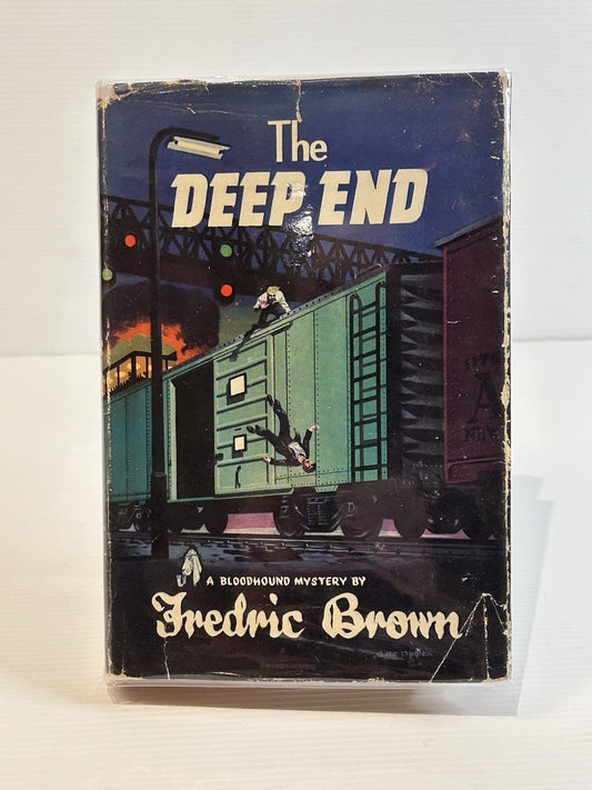 The Deep End Fredric Brown 1st UK Ed 1953 Boardman Bloodhound No 62 HC DJ RARE