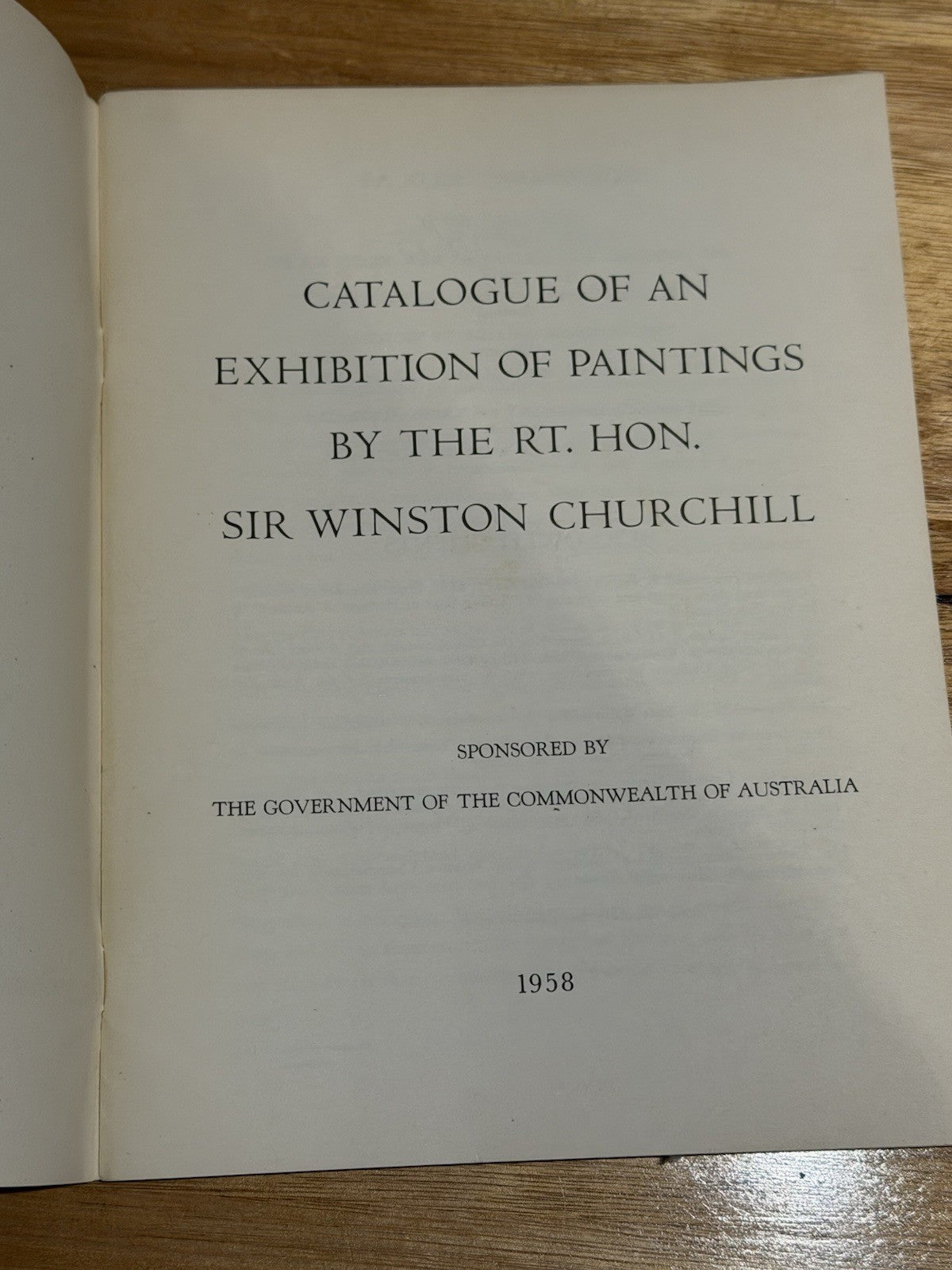 Winston Churchill The Painter 1958 Exhibition Catalogue Menzies Foreword HC
