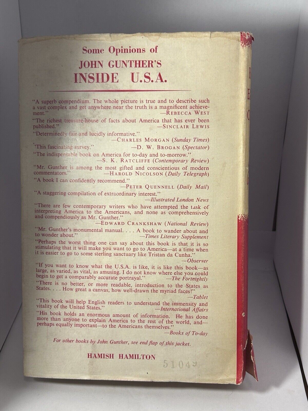 Behind Europe's Curtain by John Gunther Hardcover 1949 Vintage 1st Edition