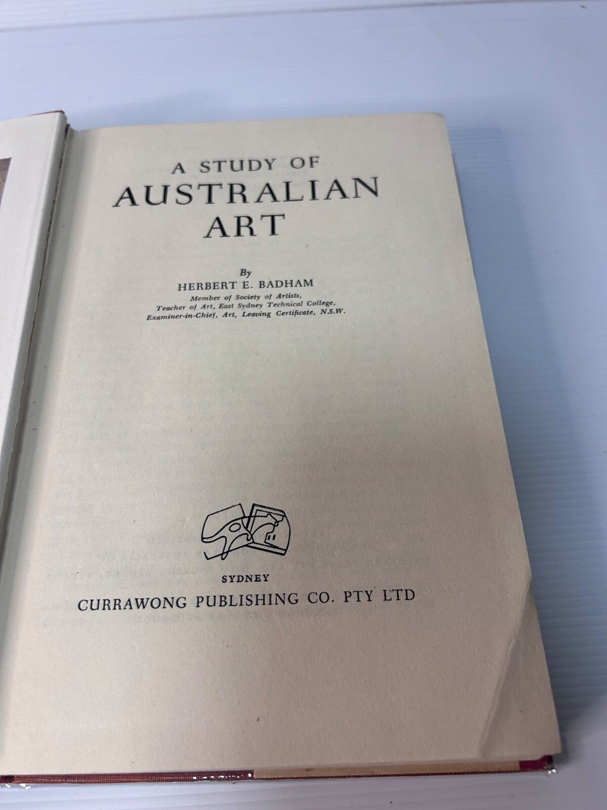 A Study of Australian Art Herbert Badham 1st Ed HC DJ Currawong Rare c.1949