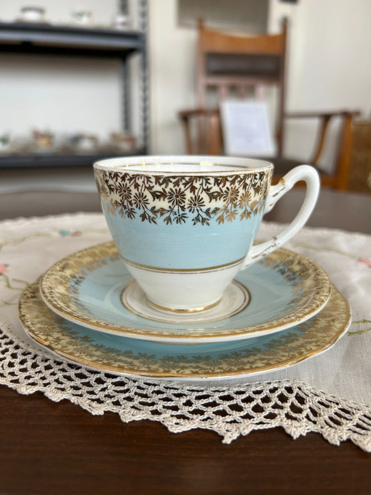 Vintage Royal Stafford Bone China Teacup, Saucer & Side Plate Trio