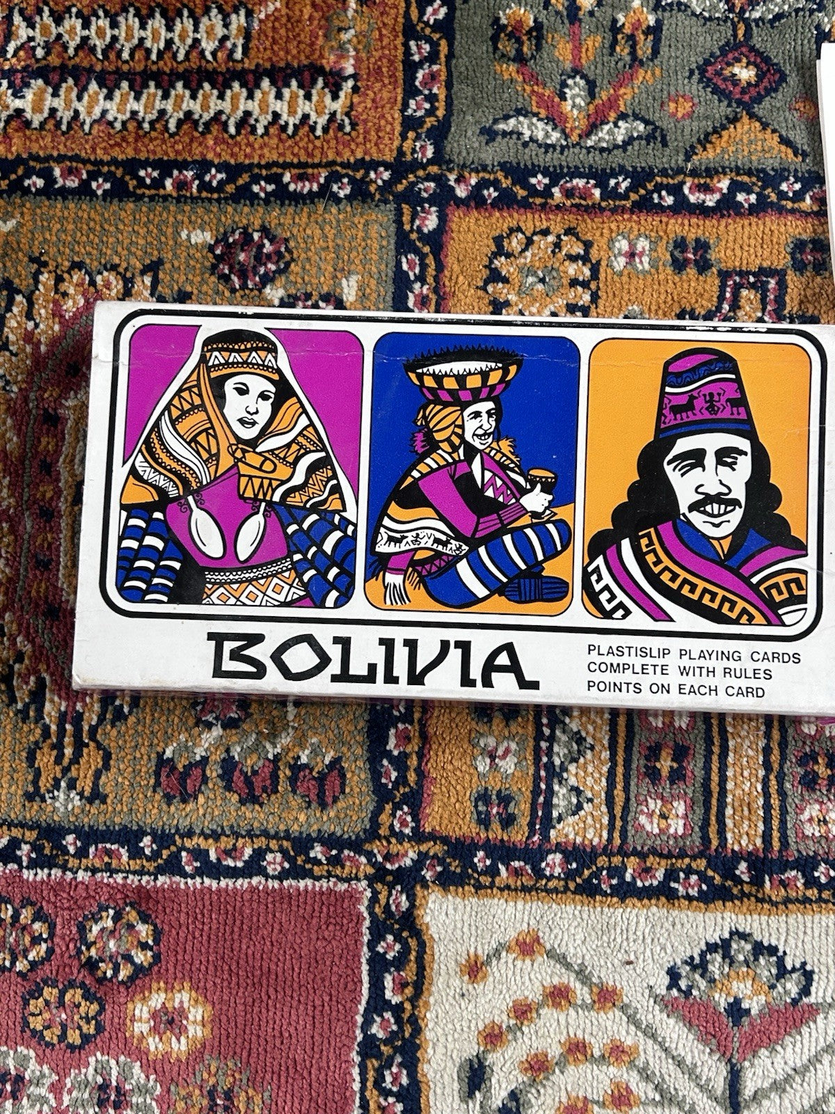 Vintage Bolivia Card Game Valentine Publishing 1960s 1970s Australia Complete
