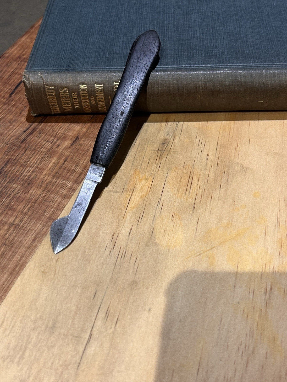 Antique JU James & Sons Sheffield Shoemaker Leatherworking Knife c1900