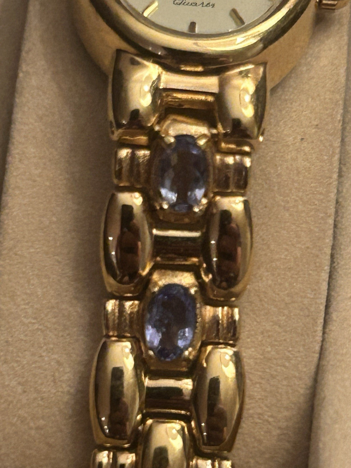 Jules Jurgensen Ladies Quartz Watch Miyota 2035 Tanzanite Boxed VTG