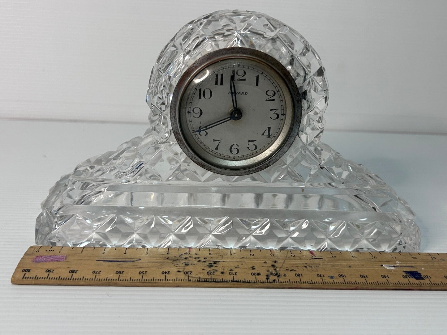 1930s French Art Deco Bayard Crystal Desk Clock – Duverdrey & Bloquel - working