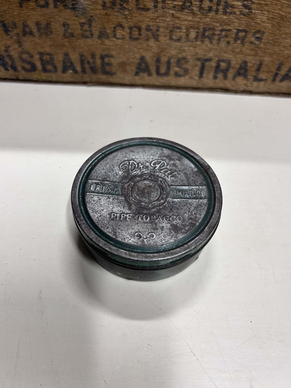 Vintage Dr Pat Irish Mixture Pipe Tobacco Tin – Australia – Nice Patina