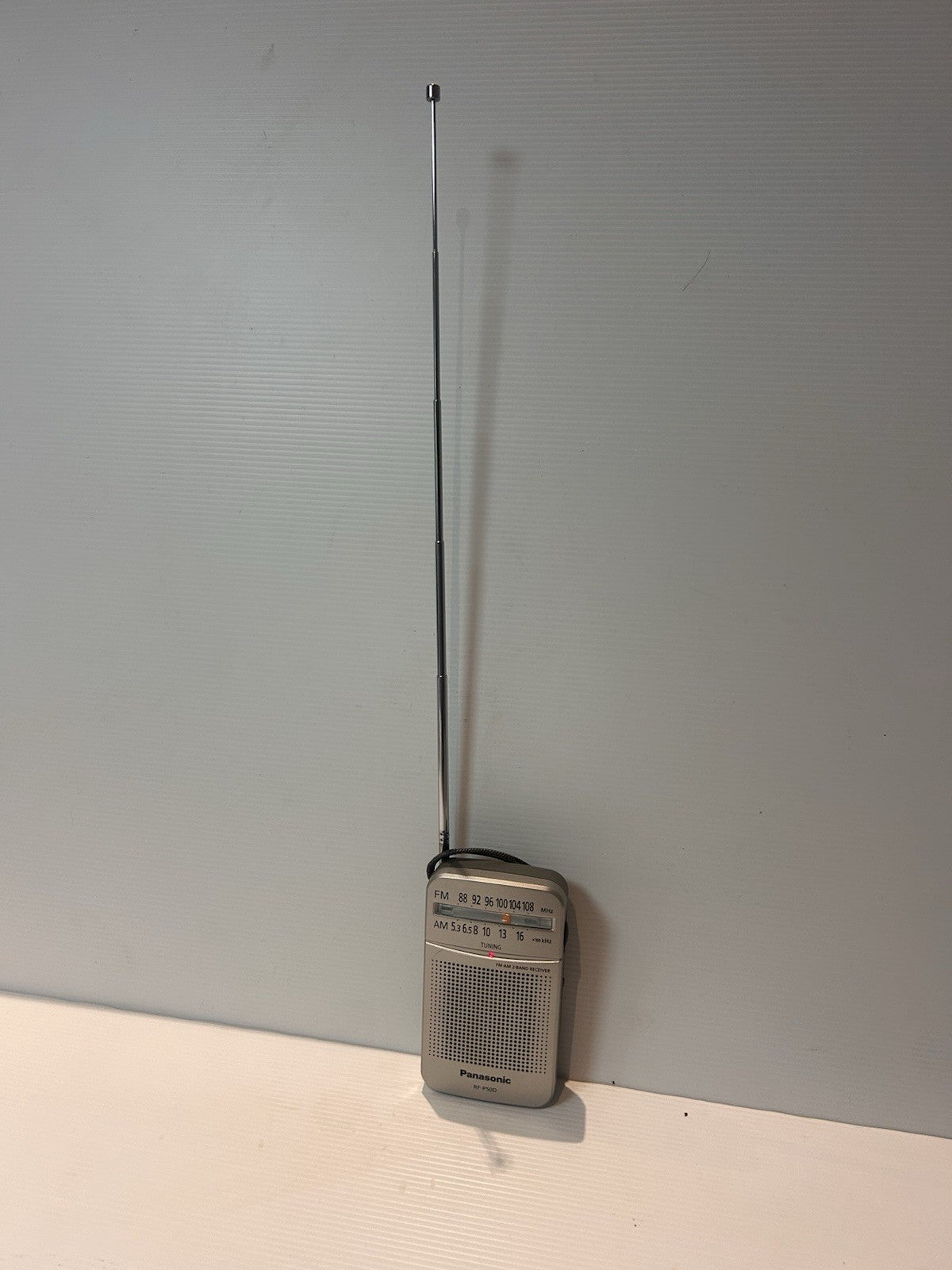 Panasonic RF-P50D FM AM 2-Band Portable Radio Silver Boxed (No Battery Cover)