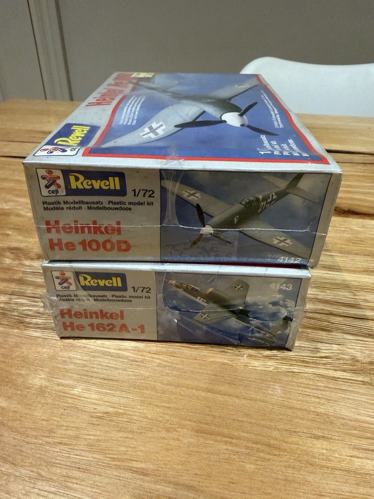 Revell 1/72 Heinkel He100D & He162A-1 Kits Sealed 1984 West Germany Lot