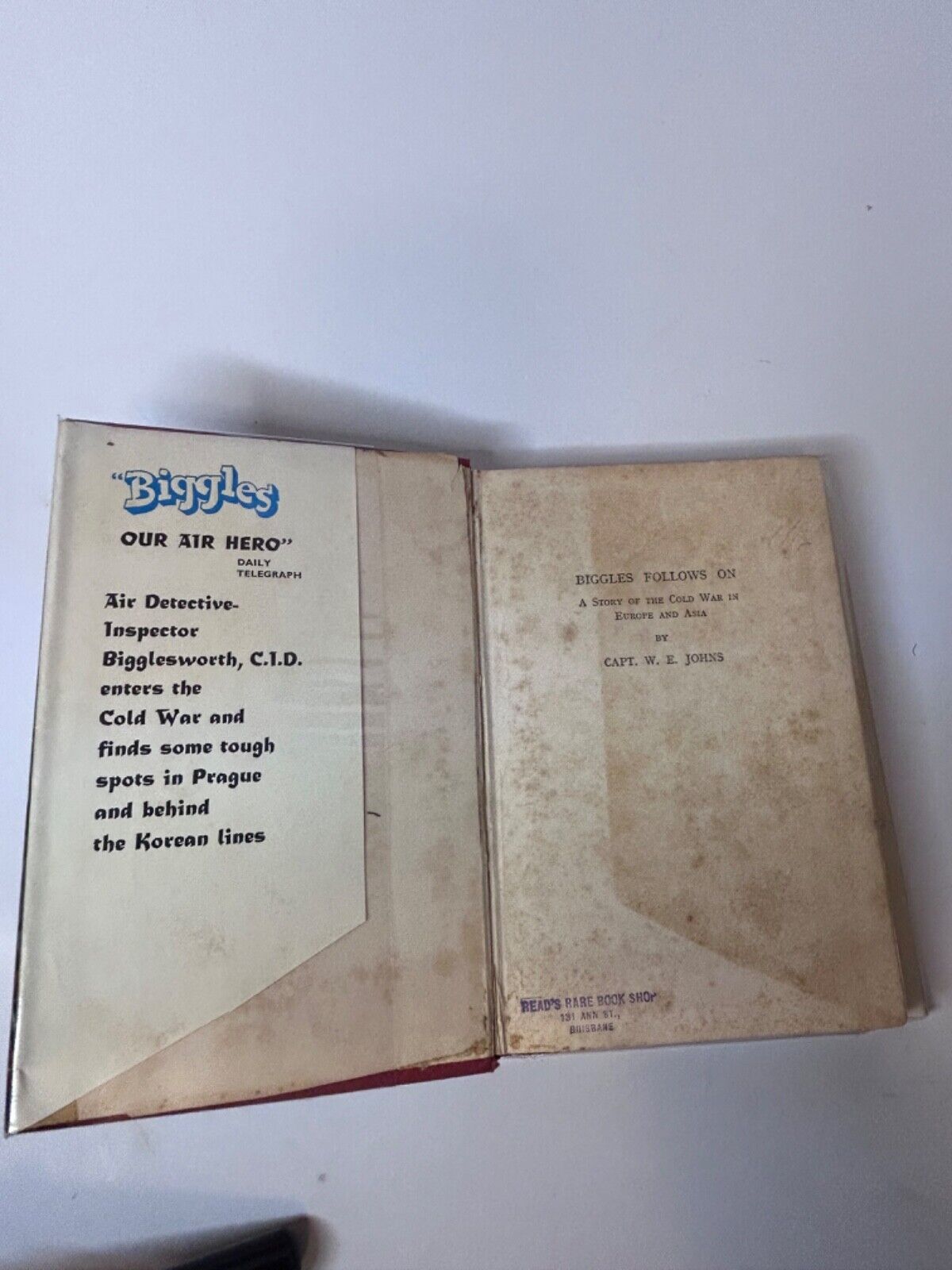 Biggles Follows On Captain W.E. Johns First Edition 1952 Dust Jacket