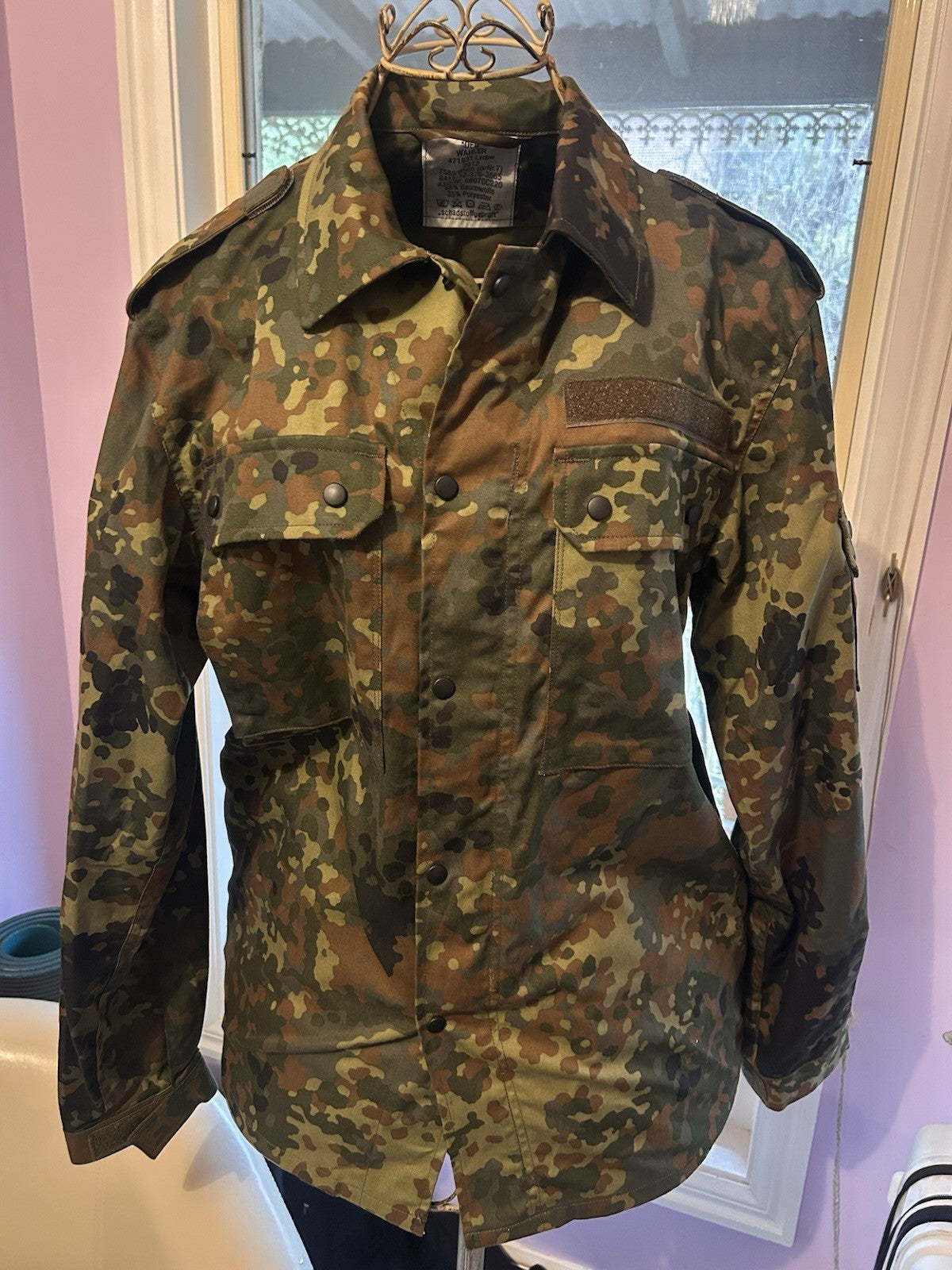 German Army Flecktarn Field Jacket BW Combat Shirt 2012 Size Gr.7 7585/9500