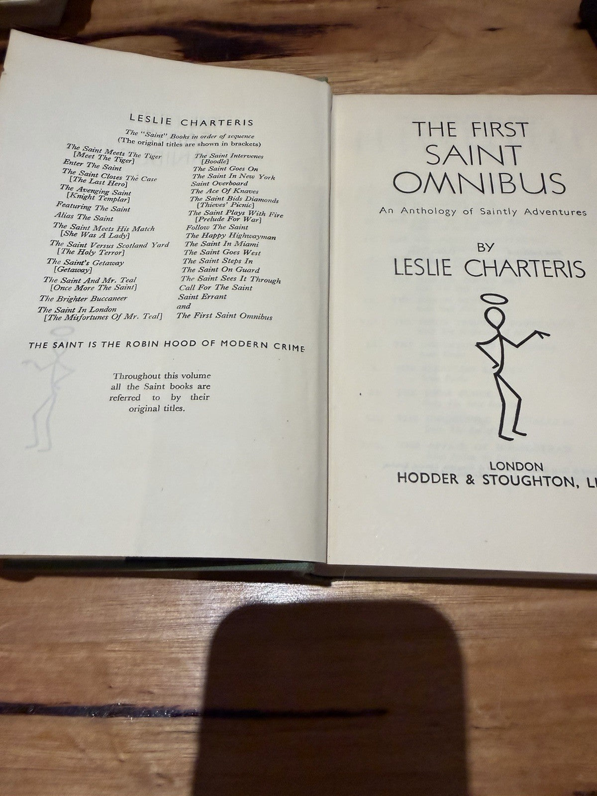 Leslie Charteris The First Saint Omnibus 1950 4th Impression Hardcover 1008pp