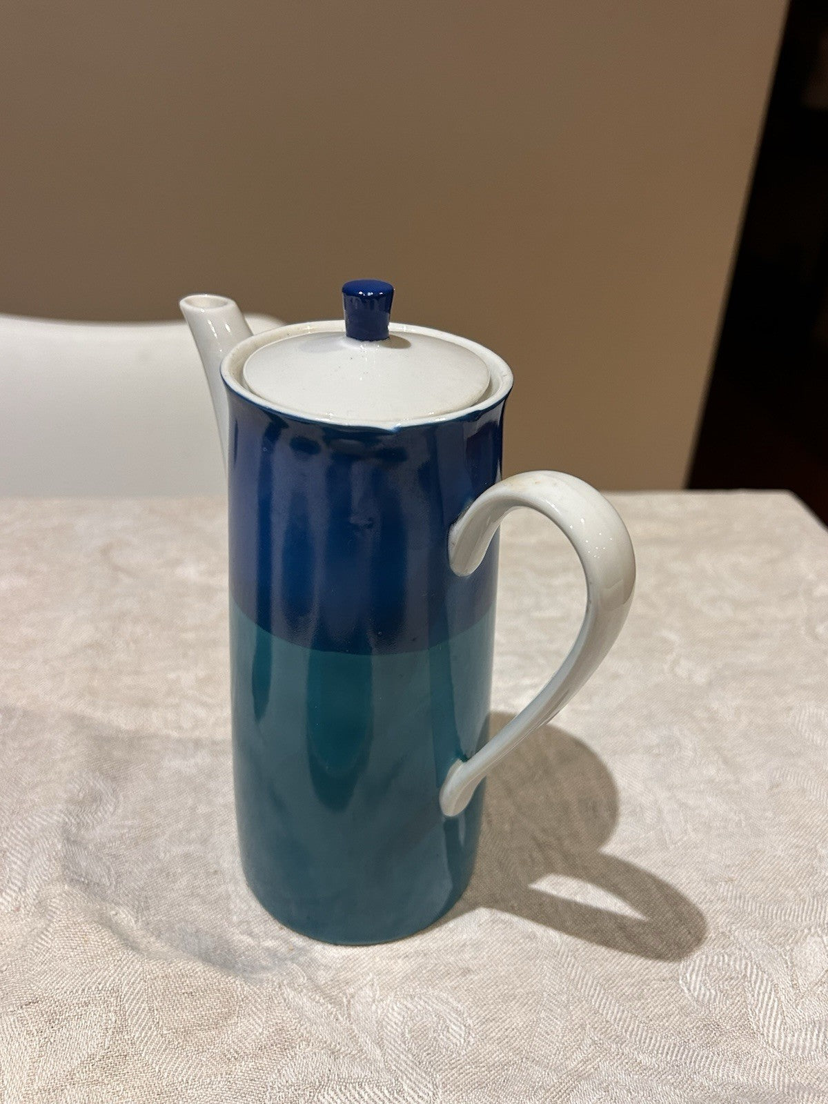 Mid-Century Japanese Coffee Set – Nagoya China – Blue Ombre – 1950s–60s