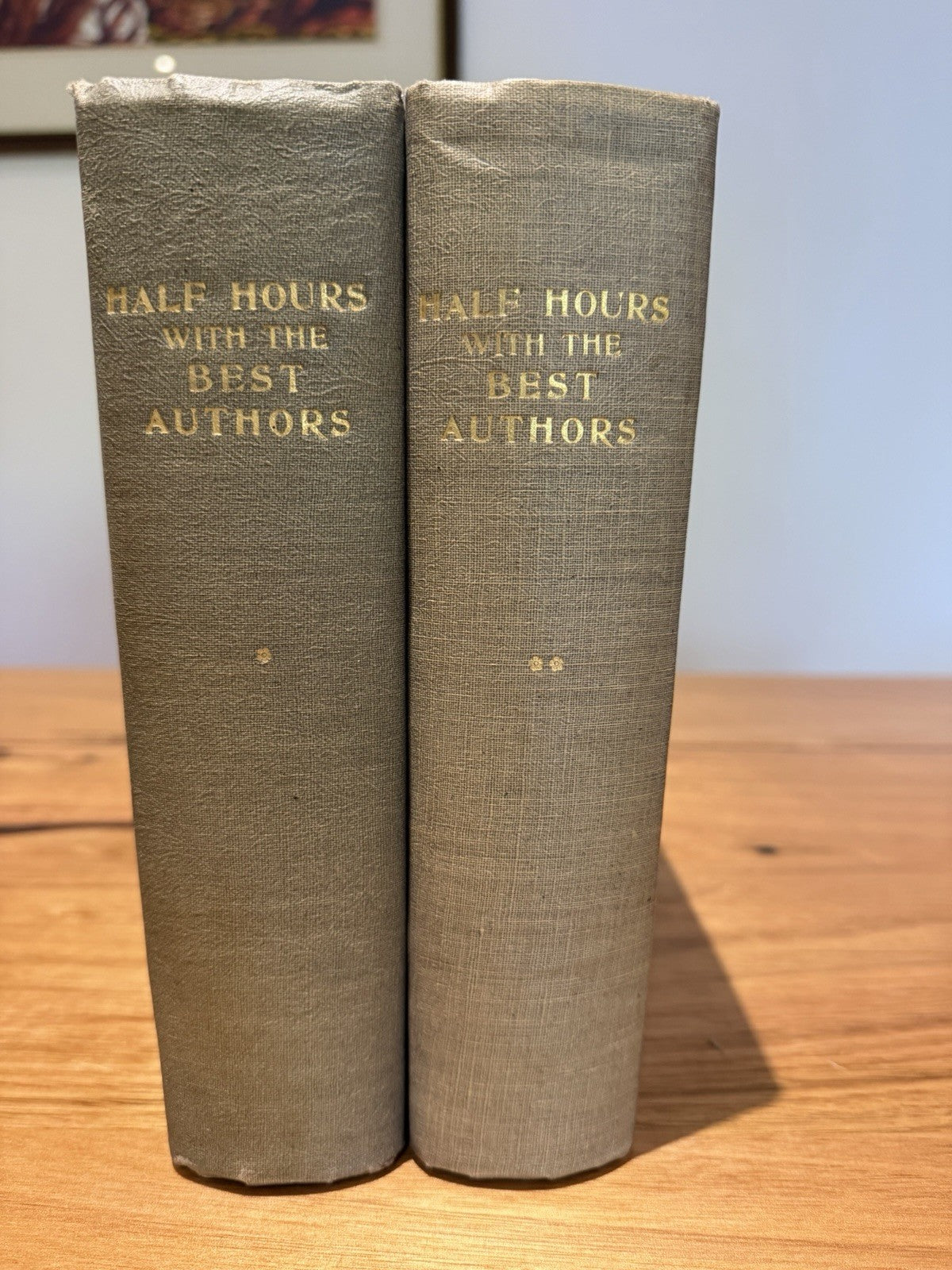 Charles Knight Half Hours With Best Authors 1890 2 Vol Set Victorian Antique