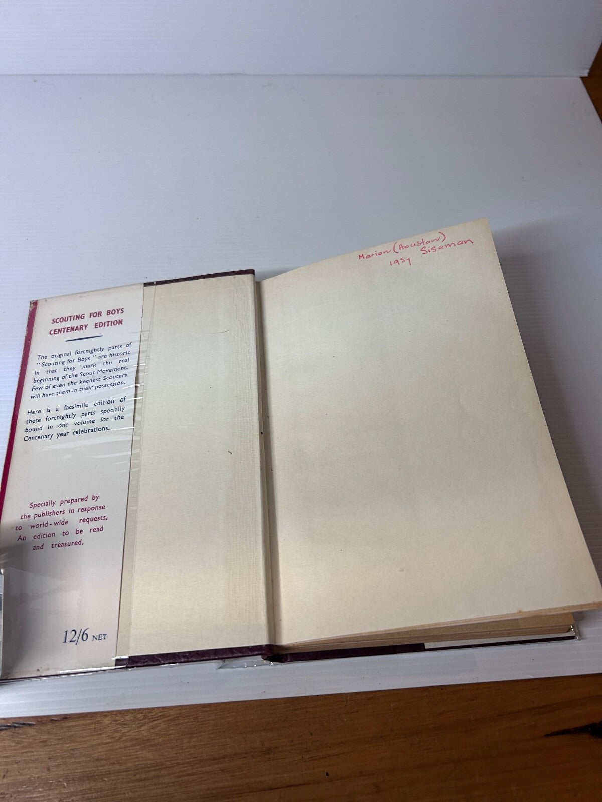Scouting For Boys: 1957 Centenary Edition Robert Baden-Powell HC DJ Pearson