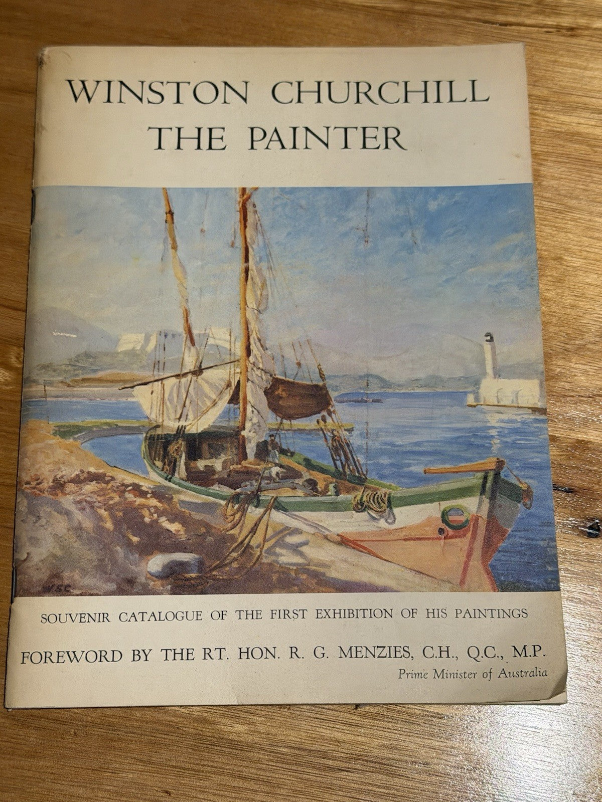 Winston Churchill The Painter 1958 Exhibition Catalogue Menzies Foreword HC