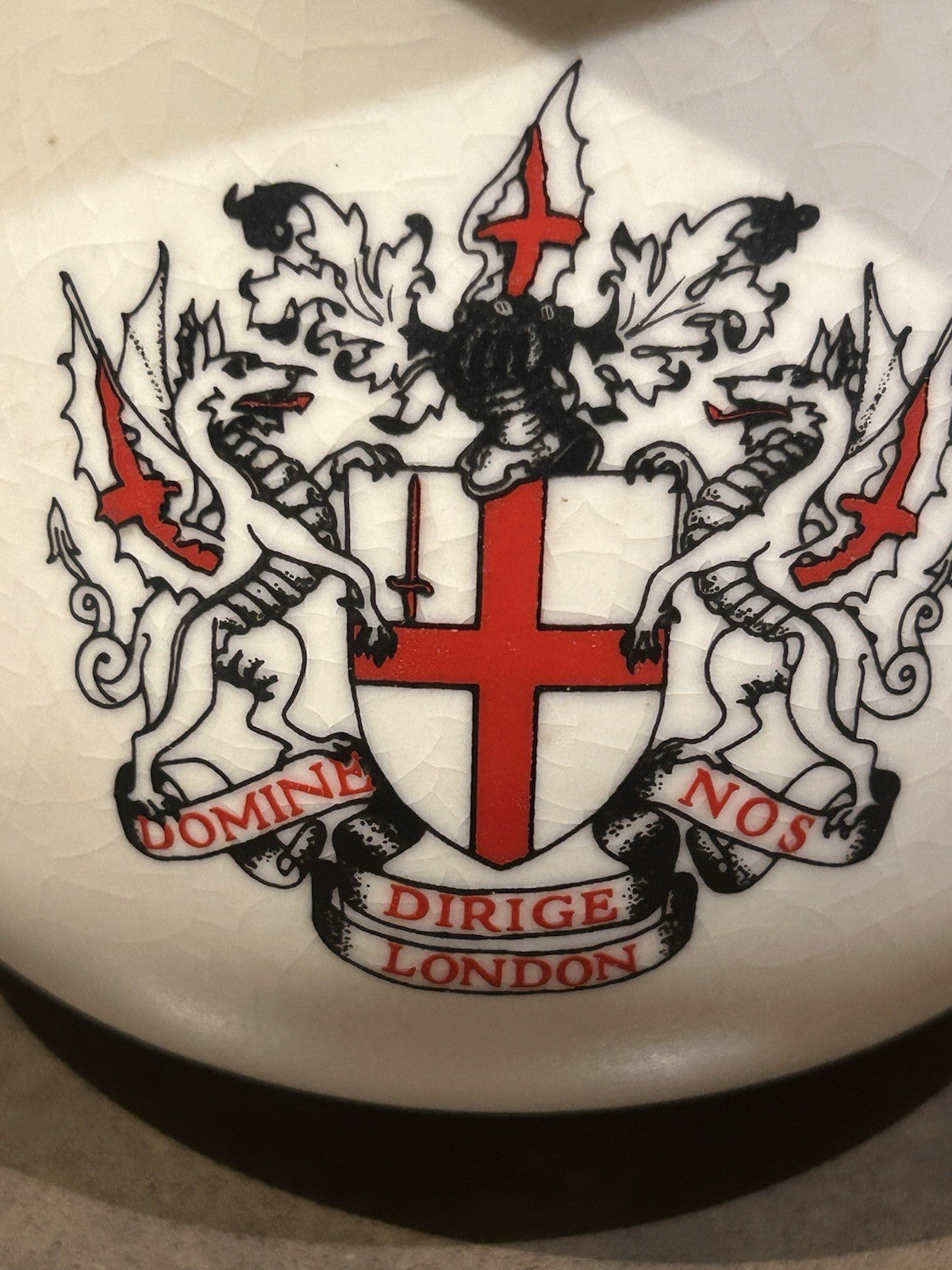 Vintage Prinknash Pottery City Of London Crest Jug Creamer England Heraldic