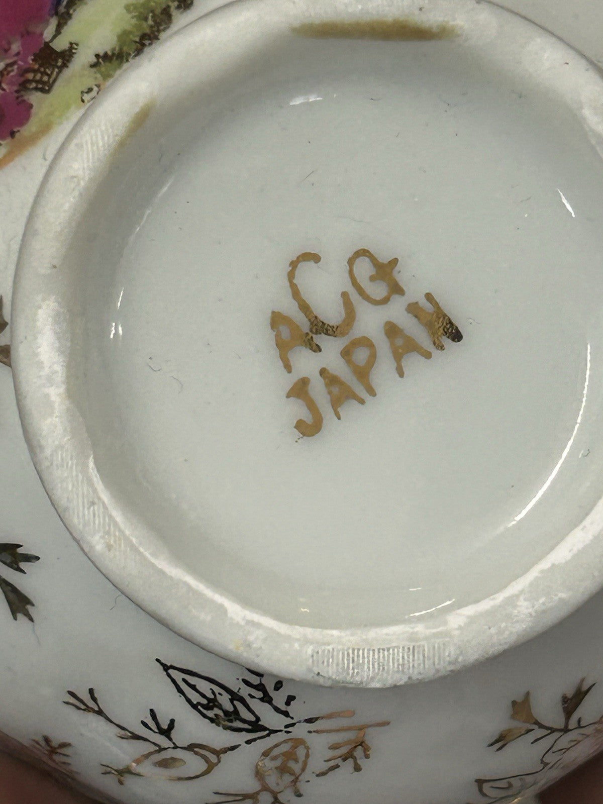 Merry AGC Rosy China Japan Vintage Tea Set 7 Cups Saucers Teapot Sugar