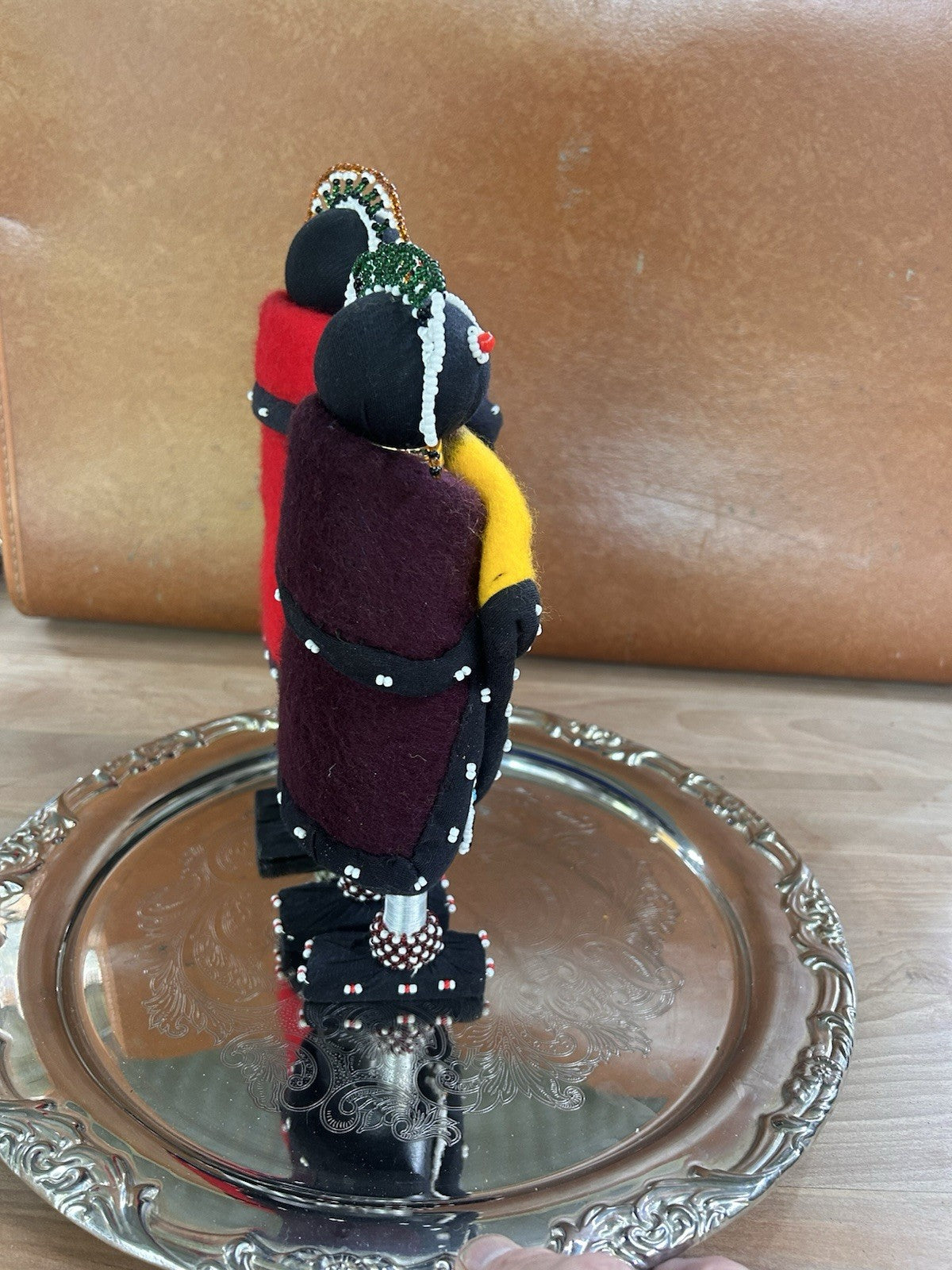 South African Ndebele Linga Koba Doll Traditional Beaded Ceremonial, Two.