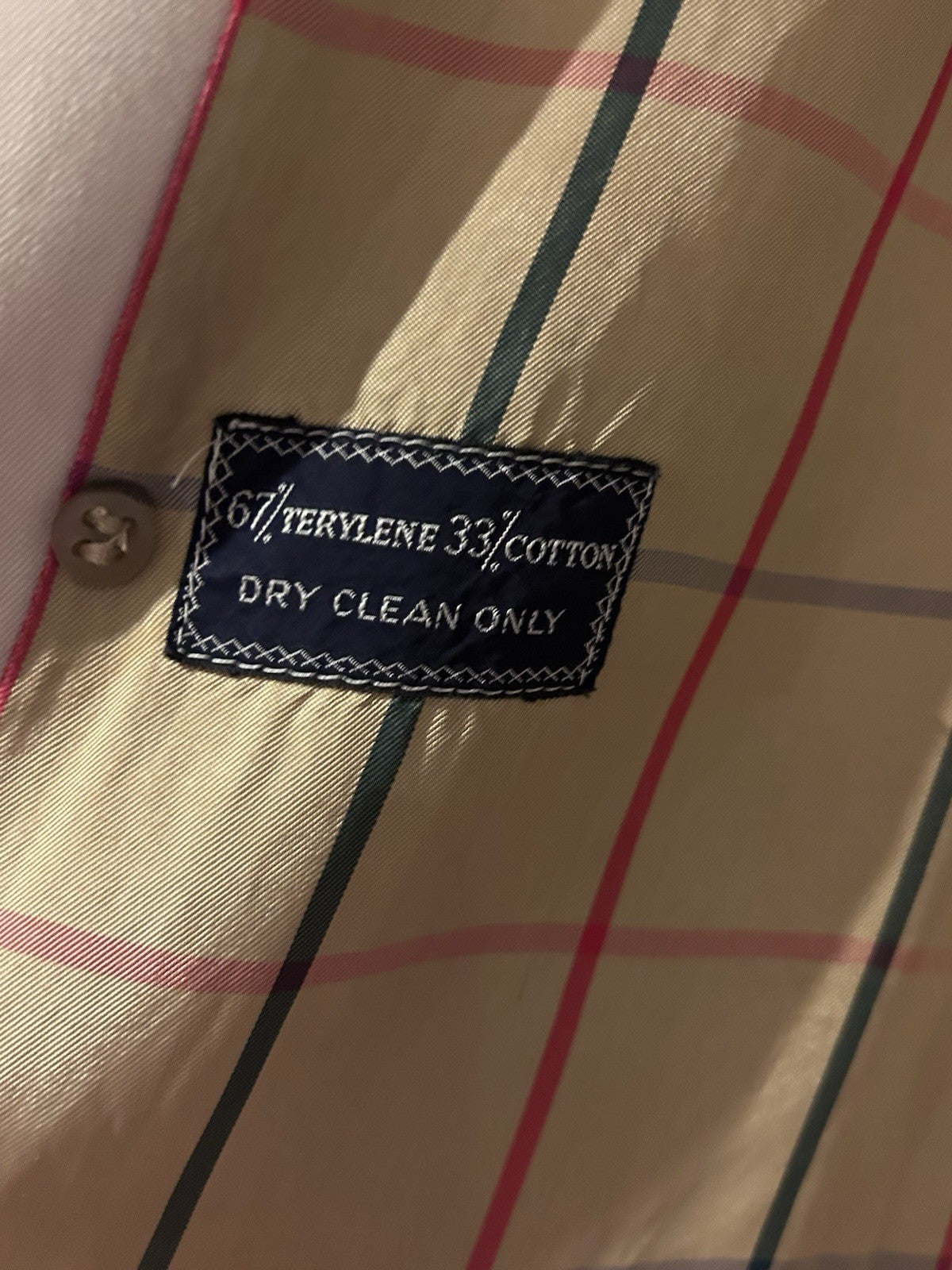 Vintage Burberrys Trench Coat Made in England Nova Check 67/33 Beige 103cm