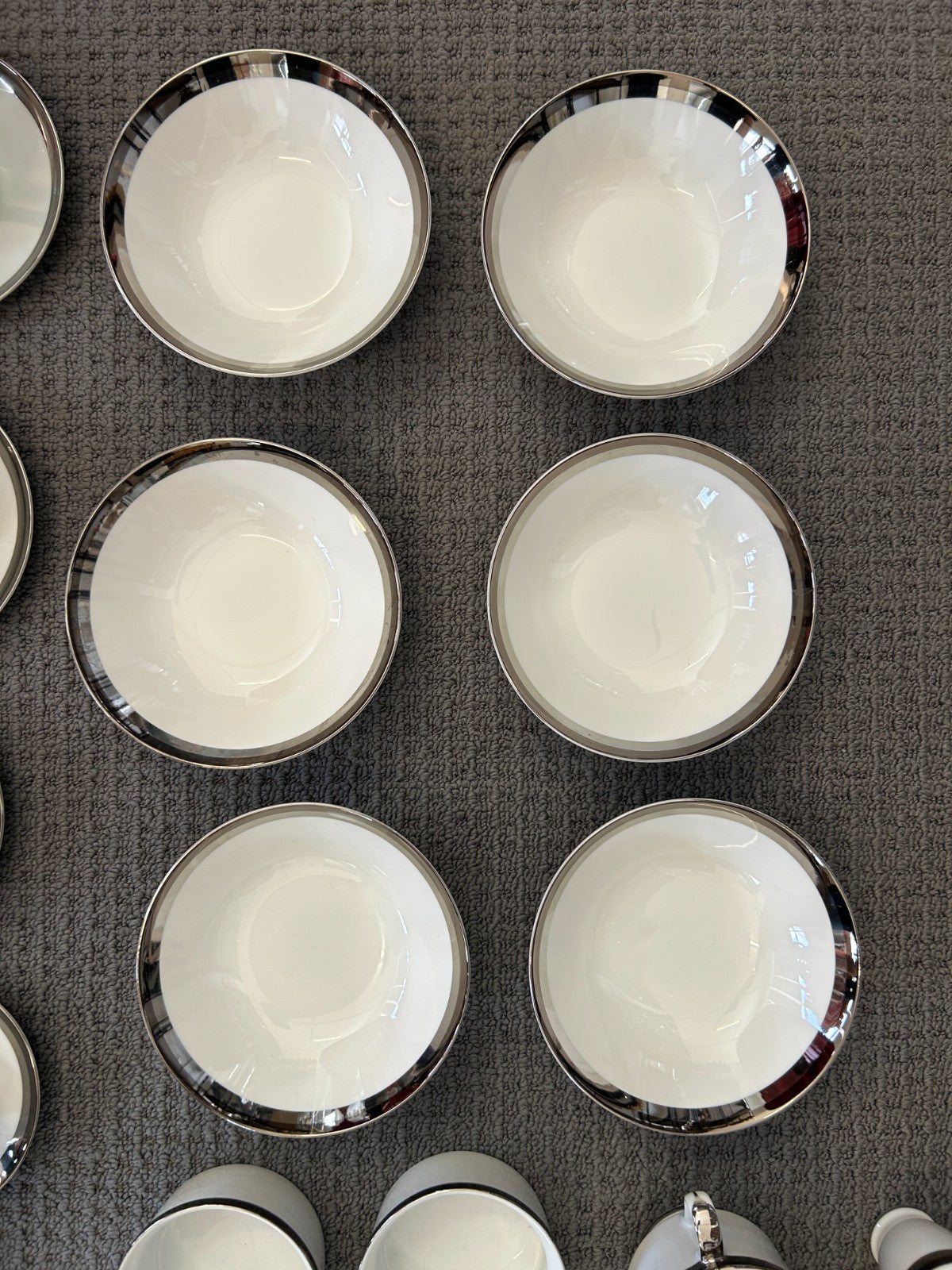 Vintage Yamato Fine China “Royalty Series” Platinum Dinner Set - 63 pieces