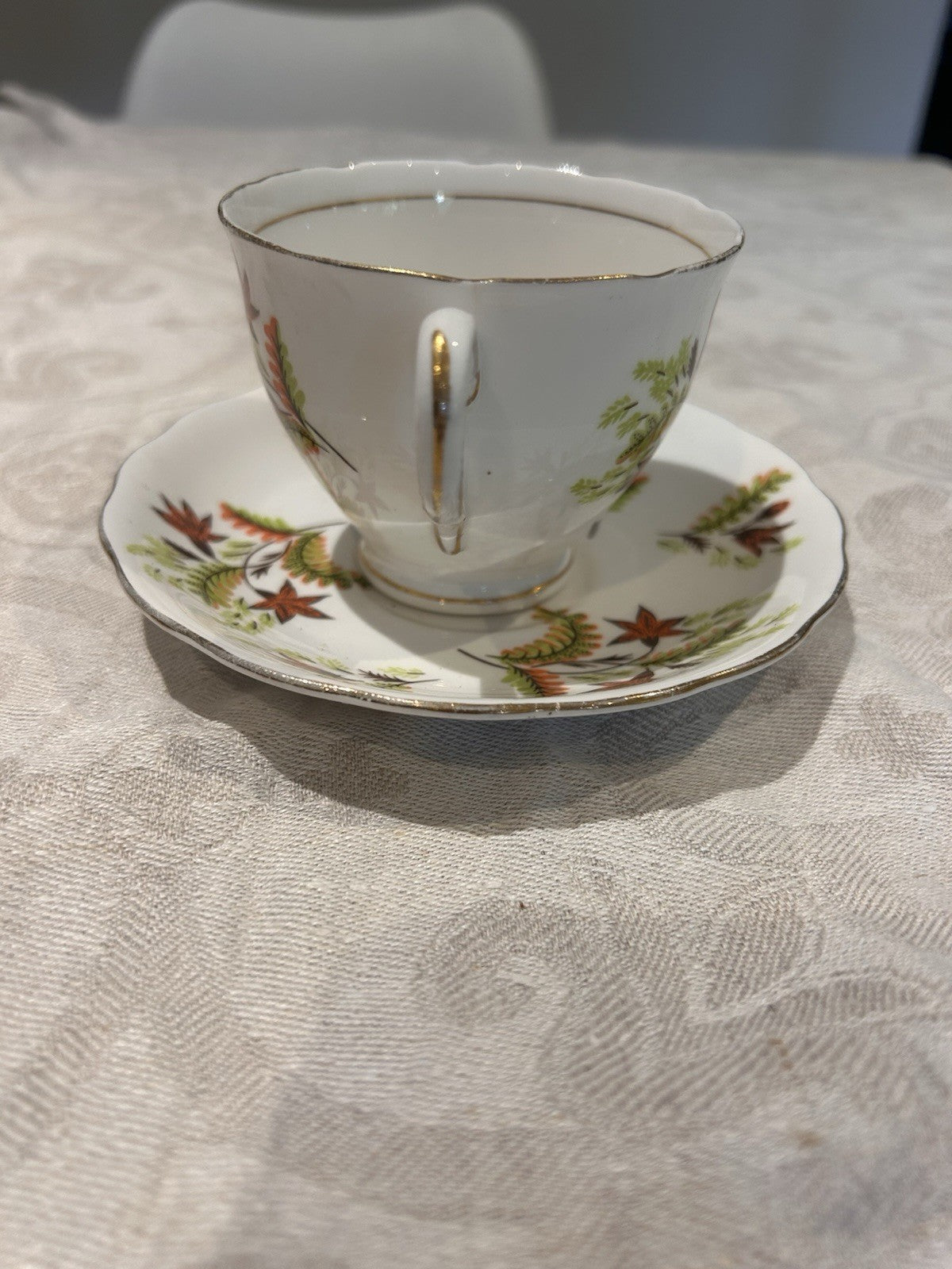 Vintage Colclough Bone China Tiger Lily Teacup & Saucer – England