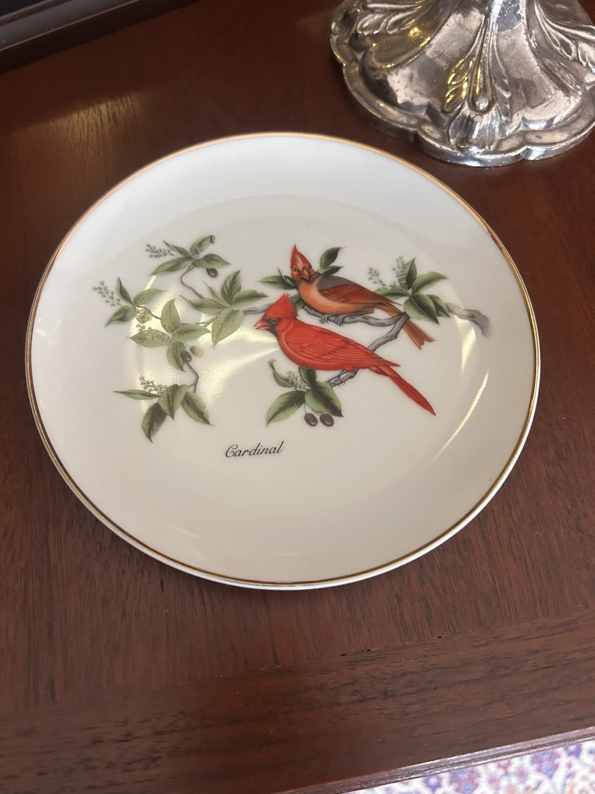 John James Audubon Cardinal Decorative Plate 1986 Porcelain Bird Plate 