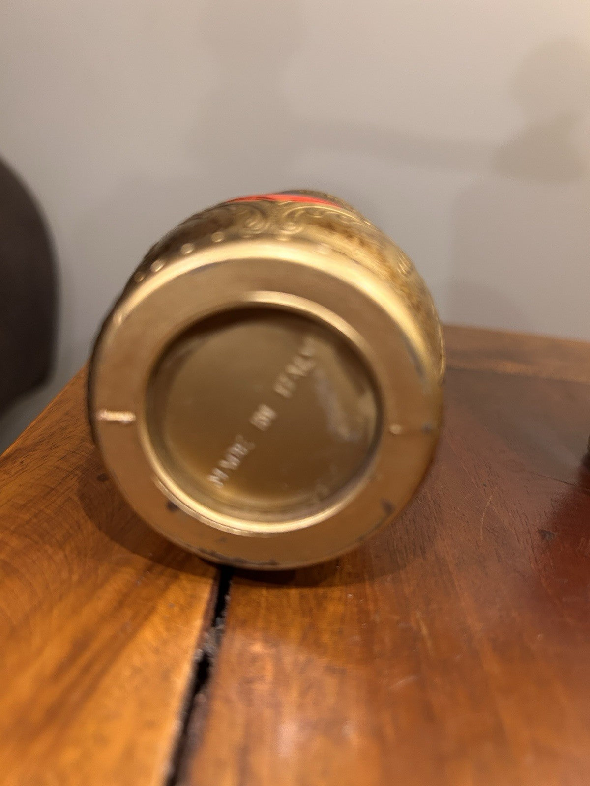 Vintage Italian Salt Pepper Grinder Set Blue Gold Florentine Style Pair