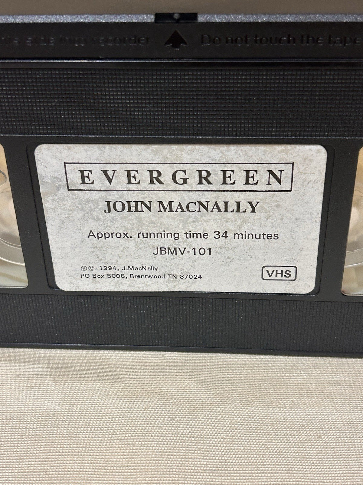 John MacNally Evergreen VHS Signed Autographed Gospel Music Video 1994