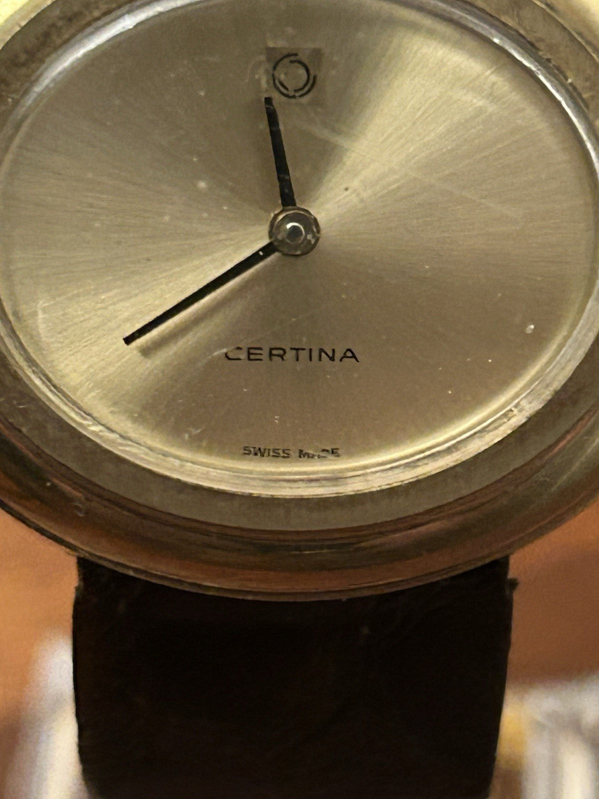 Vintage Certina Swiss Made Ladies Dress Watch Manual Wind Gold Tone 1970s