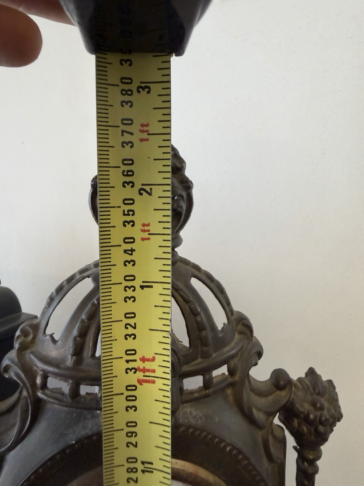 Vintage West Germany Ornate Mantel Clock Mechanical Rococo Baroque Figural