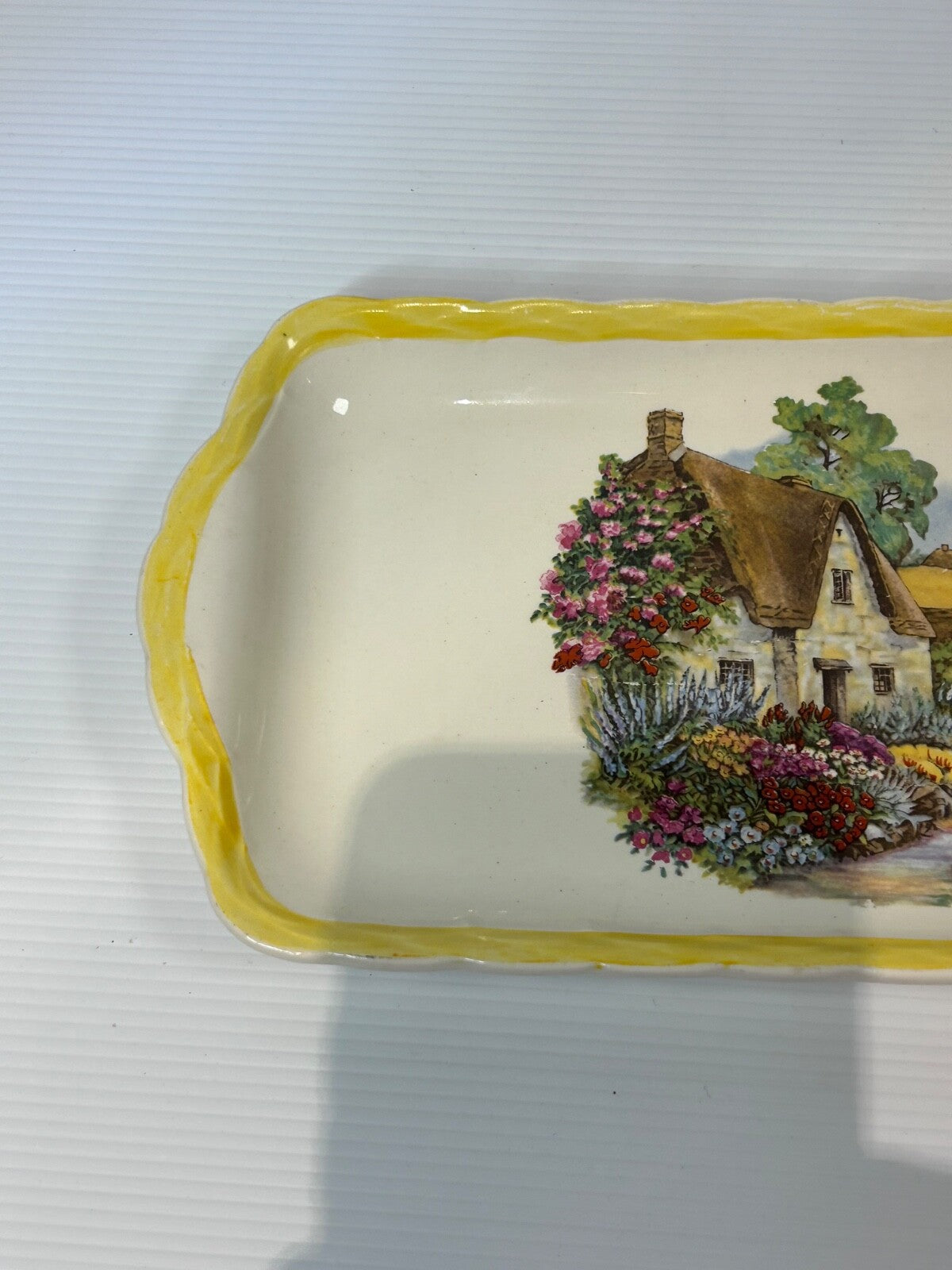 Vintage Burleigh Ware “Princess” Tray  Burgess & Leigh Cottage Scene England