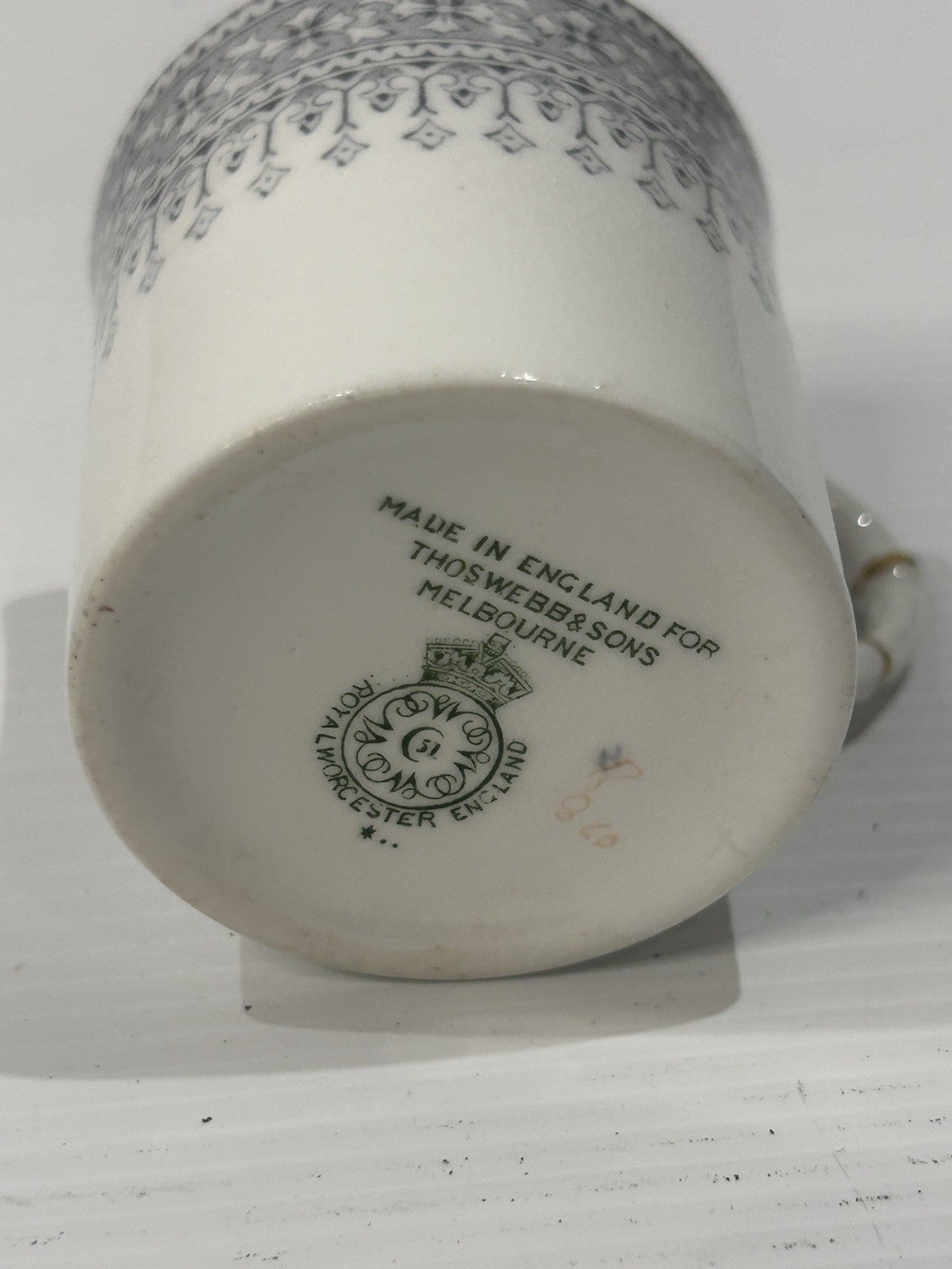 Royal Worcester Demitasse Cup & Saucer Thomas Webb Melbourne c1930s