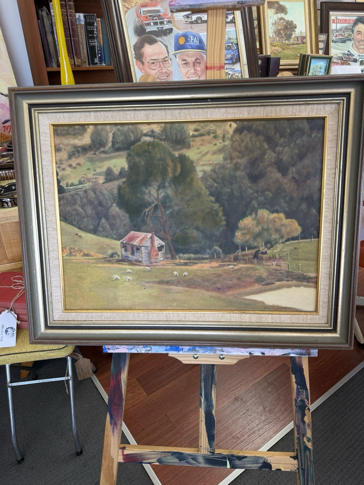 Don Hunter Australian Landscape Oil Painting Rural Farm Cottage Signed Framed